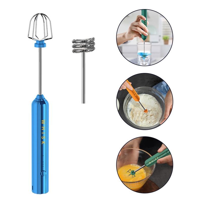 

2 в 1 электрическая мешалка для вспенивания молока, портативная взбивалка для яиц, USB зарядка, пузырьковый миксер