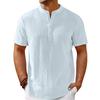 Men's Retro Cotton And Linen Shirt Casual Loose Shirt