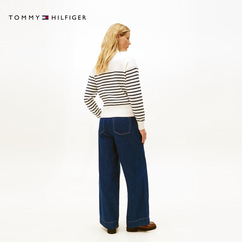 Tommy Hilfiger Women's Striped Mock Neck Knit Top