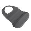 Adult Silicone Bib with Crumb Catcher Reusable Washable Adjustable Snap Closure Adult Bib Gray