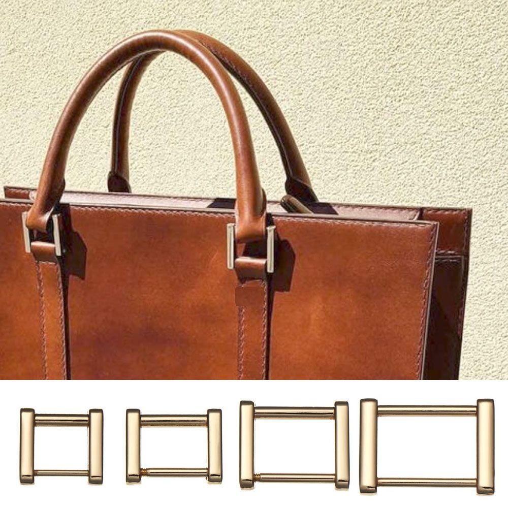 Detachable Clasp Leather Craft Strap Connector Rectangle Rings Buckle Screw Rings Buckle Bag Loop