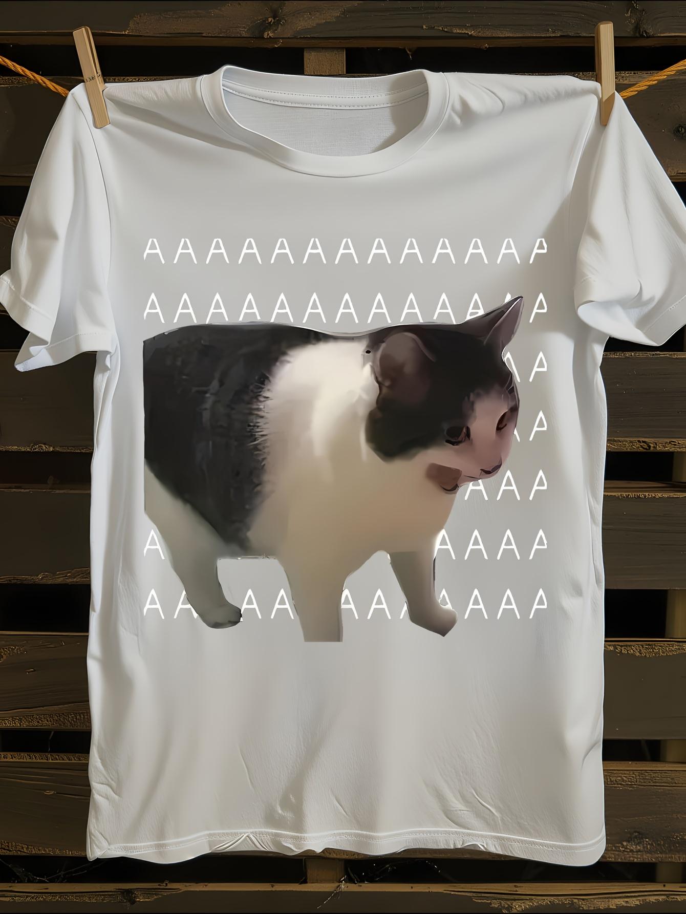 Funny Sad Crying Cat Meme Tshirt S