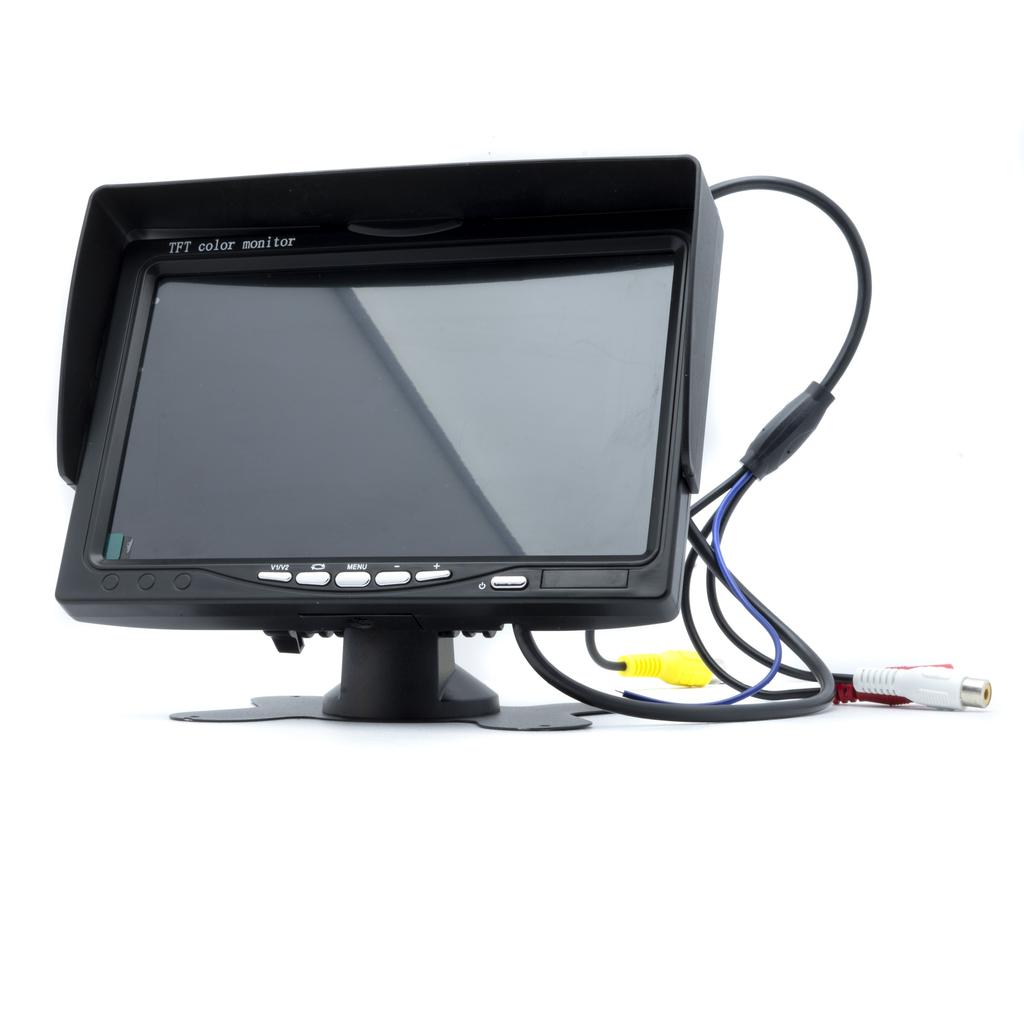 Kit di Retromarcia Wireless 7" con 4 Telecamere IR - Monitoraggio a 360° e Visione Notturna