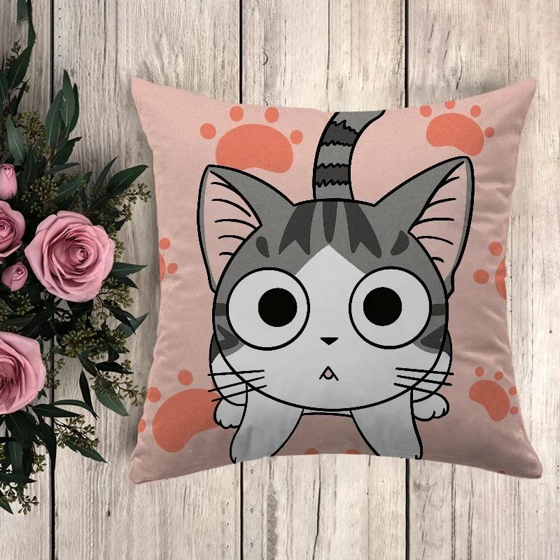 Anime Pillow Cat Chi's Sweet Home Decorative Cushions Cover for Sofa Car Decoration Pilow Cases Pillowcases Pillowcasez,(3)