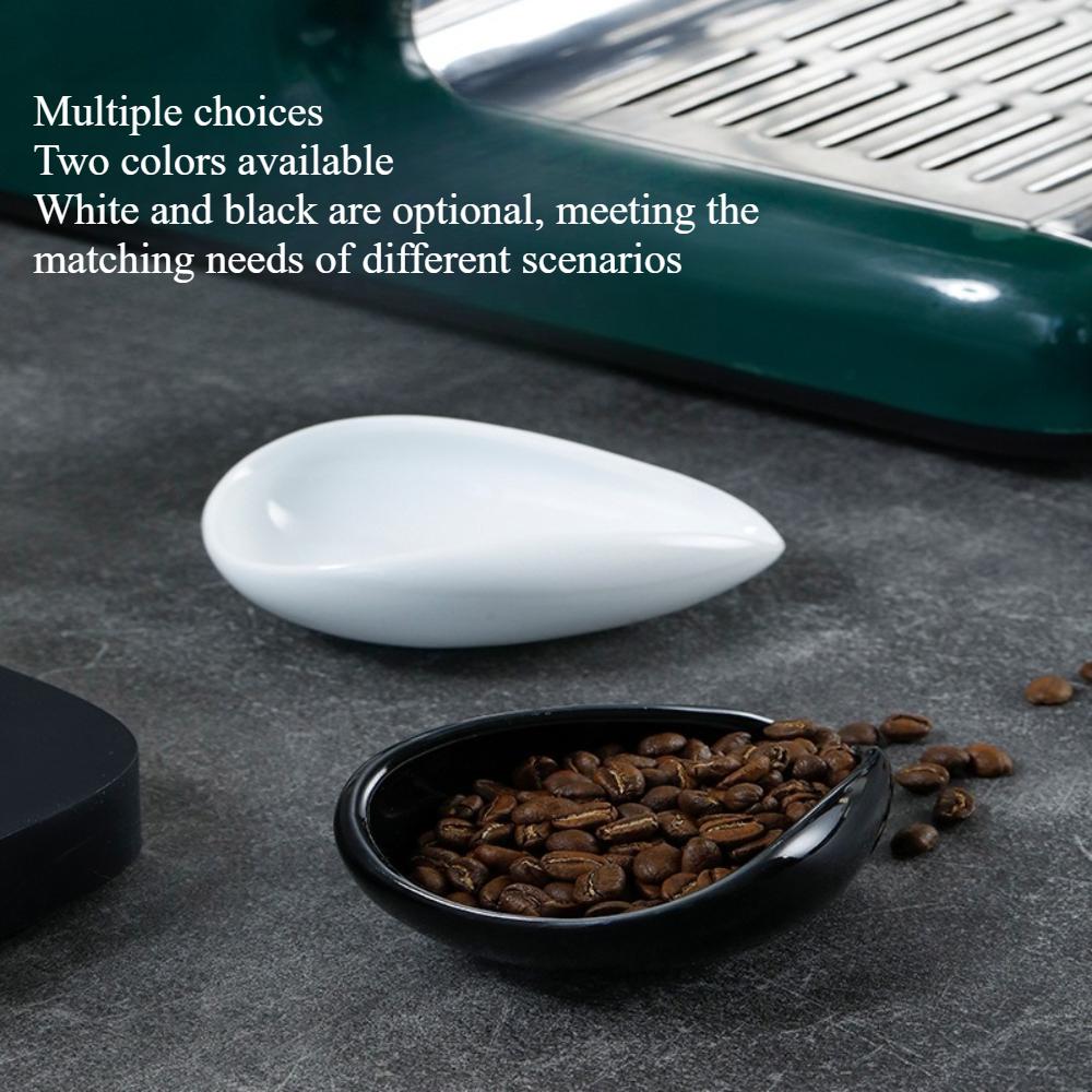 Coffee Bean Dosing Tray Ceramic Measuring Cup Bean Dish Display Plate for Raw/Roasted Bean Weighing & Sampling KFS-013