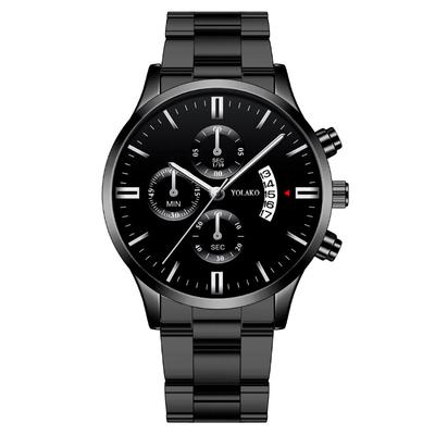 Luxury Clock Stainless Steel Quartz Business Date Men Calendar Watch Wrist Watch  Unique
