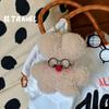 Lovely Cartoon Bunny Doll Pendant Plush Keychain Cute Funny Soft Stuffed Doll Ornament Toy Backpack Hanging Decoration Gifts