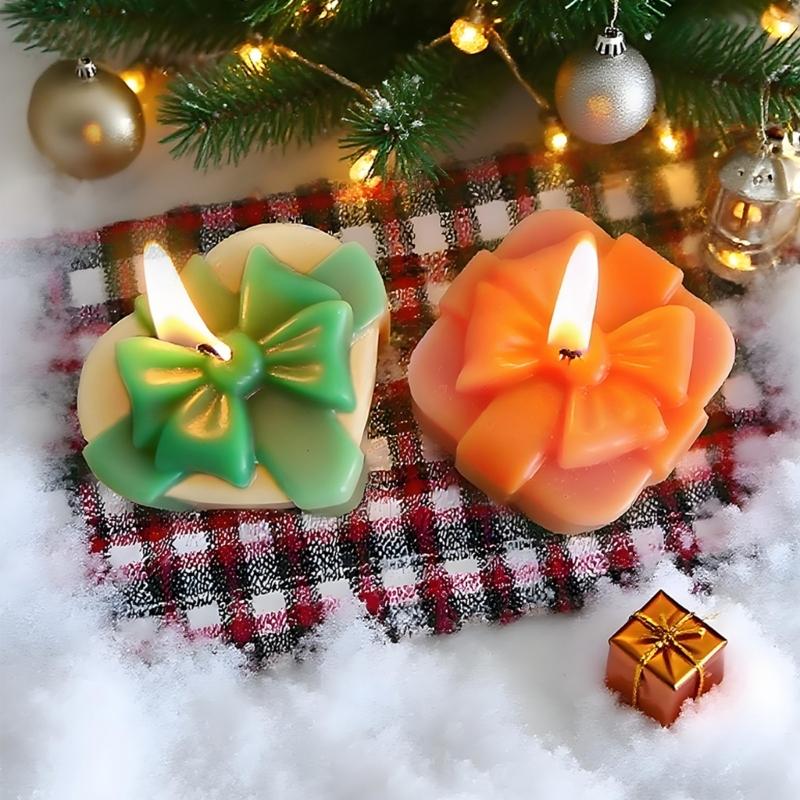 Food Grade Silicone Candle Mould Heart Shape Gift Box Designs for Festive Projects and Home Decoration