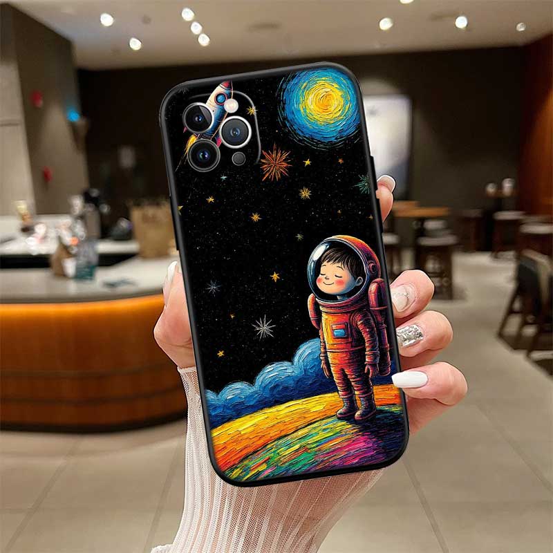 UP8 Astronaut Space Moon Phone Case for Samsung Galaxy S20 S21 S22 Ultra FE + Plus A21S A22 A24 A25 A26 A30 A30S A31