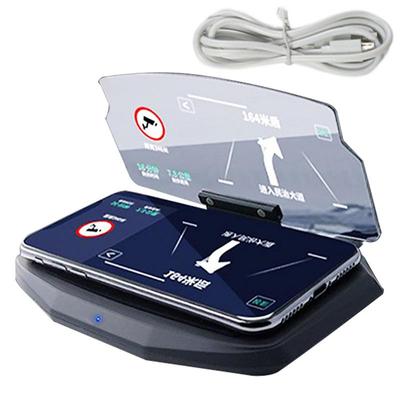 Car Heads Up Display HUD Heads Up Display For Car Adjustable Angle Wireless Charging Adjustable Display Stand Portable