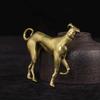 62KD Chinese Zodiacs Brass Dog Sculpture Decors for Office or Bookshelves Arrangement