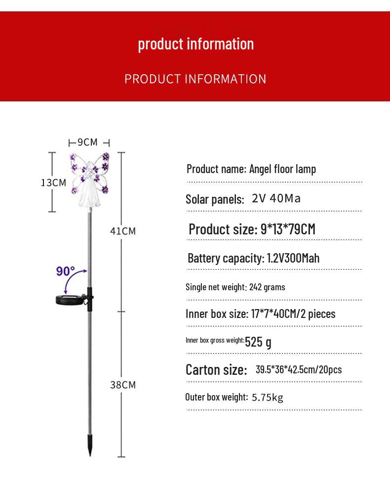 Waterproof LED Solar Garden Stake Light for Outdoor Landscape Decoration