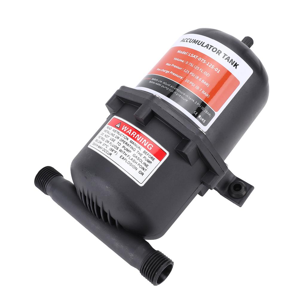 0.75L Mini Pressure Tank with Clamps 1 2 MNPT Port Pre Pressurized Accumulator Tank for RV Boat Trailer Maximum 125PSI