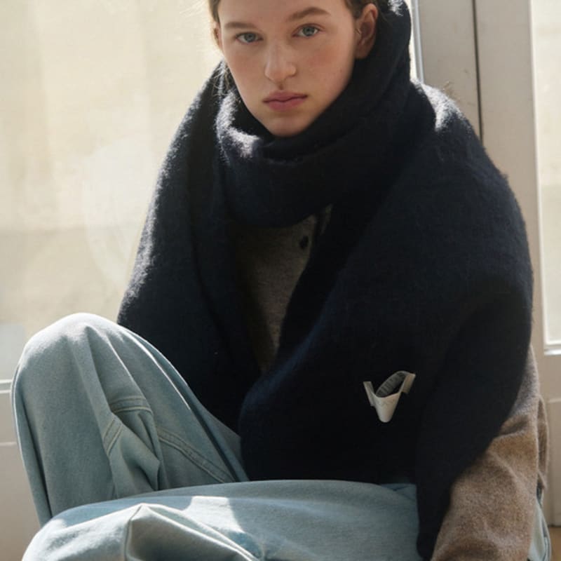 DRAWFIT WOMEN Bold Knotted Long Muffler [3COLORS]