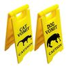 Funny Cat Vomit Sign Bright Yellow Cat Dog Vomit Sign Yard Signs Wet Floor Warning Sign for Safety Cat Lovers Gift