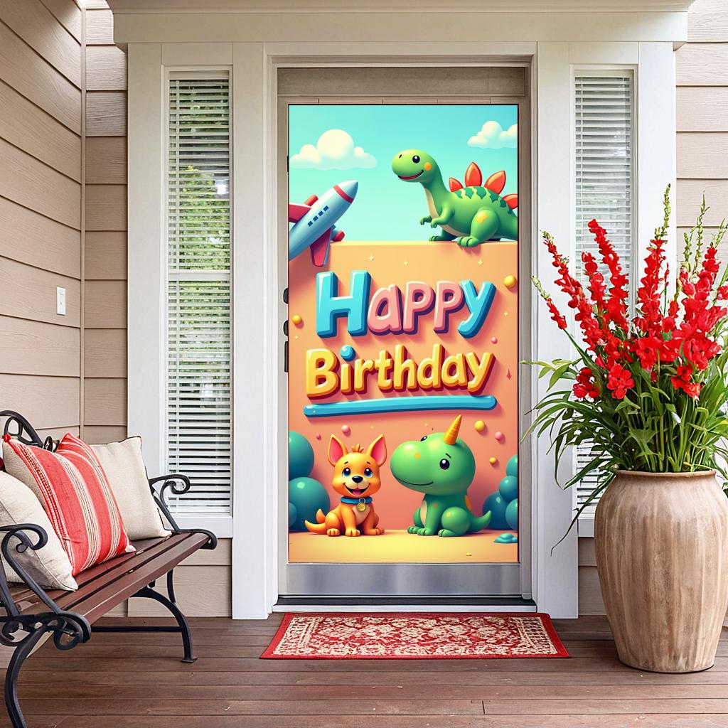 Durable Birthday backdrop Entertaining Colorful Vibrant Background Creative Party decorations for Indoor