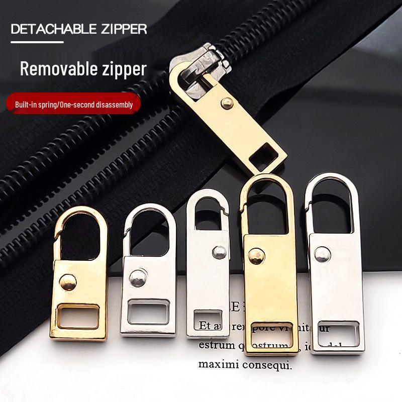 Tool-Free Metal Zipper Puller for Luggage, Bags, Jackets, Clothes, and Shoes
