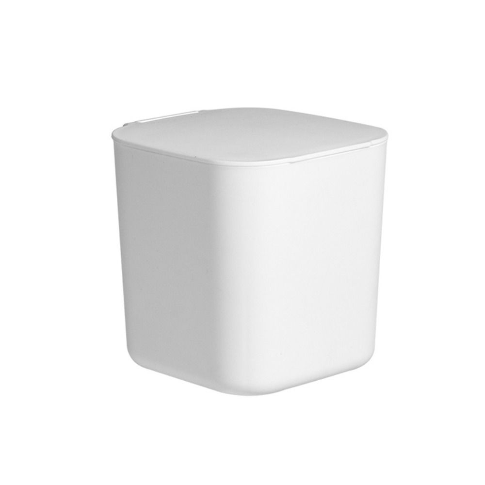 

Plastic Small Trashcan Portable Garbage Can Dustbin Garbage Holder Laundry Room белый
