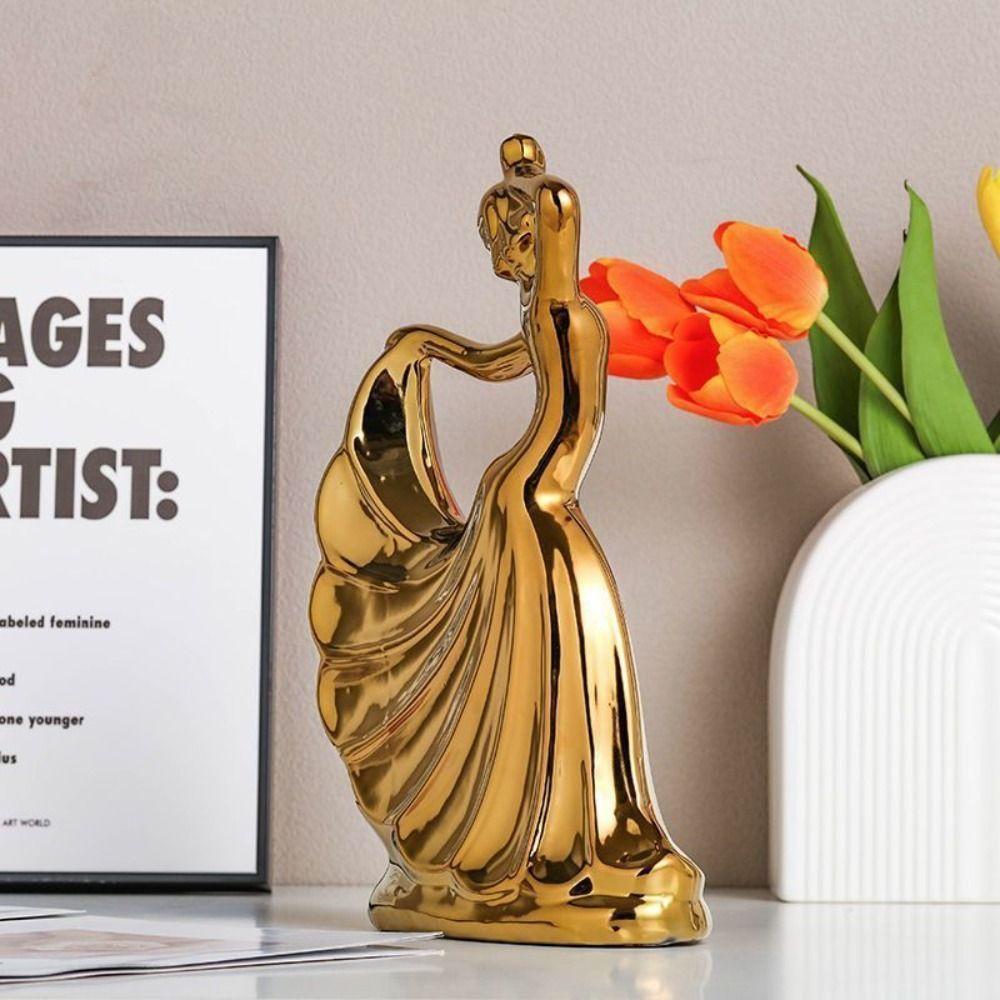 Handicraft Dancing Lady Figurine Model Tabletop Art Figure  Kids Birthday Gift