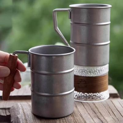 304 Stainless Steel Coffee Cup Portable Travel Mug Water Drinking Tea Tumbler Milk Cup Crafted Cocktail Glass for Work Outdoor School