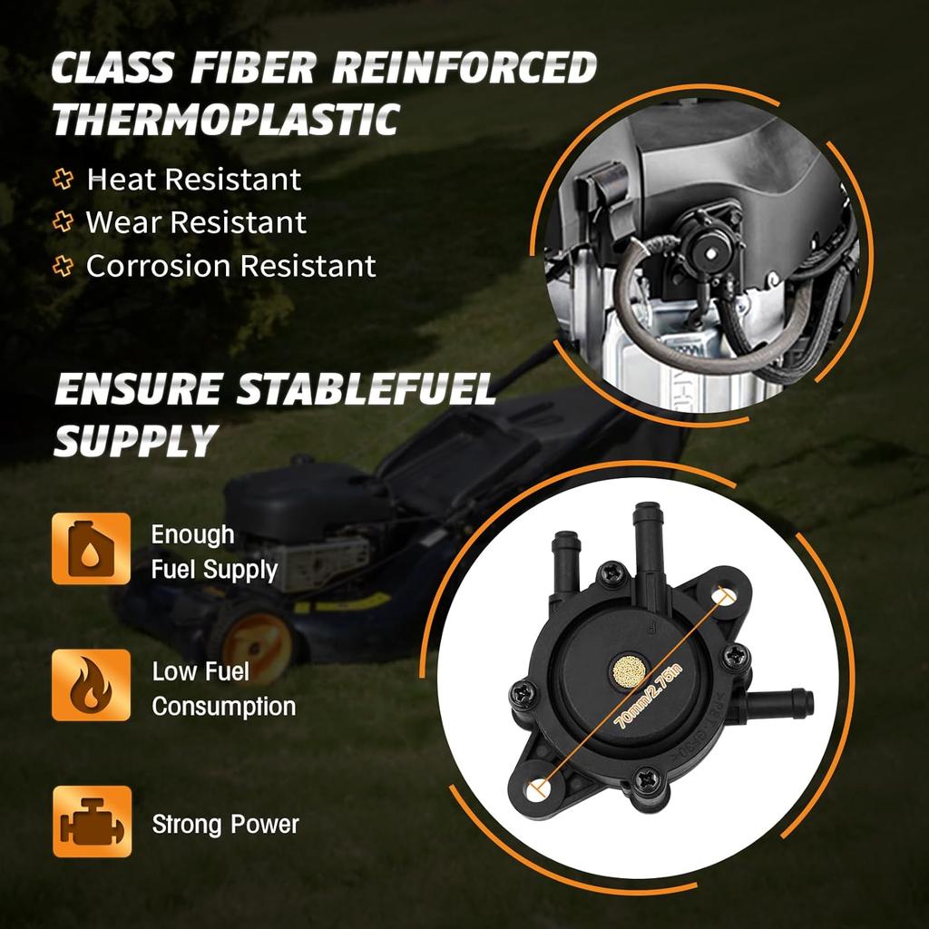 Carburetor For Kohler Command Fuel Pump & Gasket Ch25 Ch730 740 25Hp 27Hp. Replaces Part Numbers: 24-853-34-S 24-853-162-S 24-853-93-S 24 853 34#