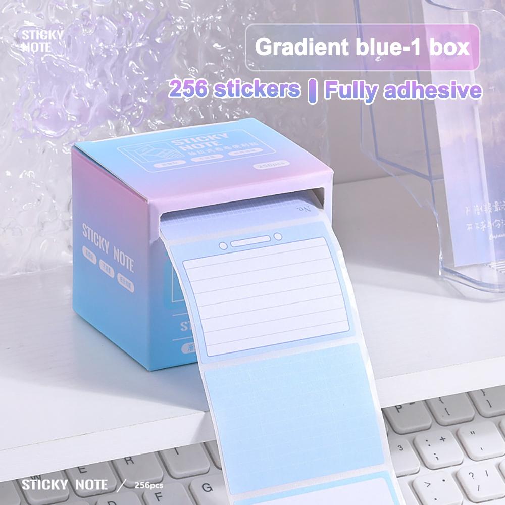 256 pcs/box Pull-type Note Paper Students Fully Adhesive Index Label Stickers Notes School Office Supplies Stationery