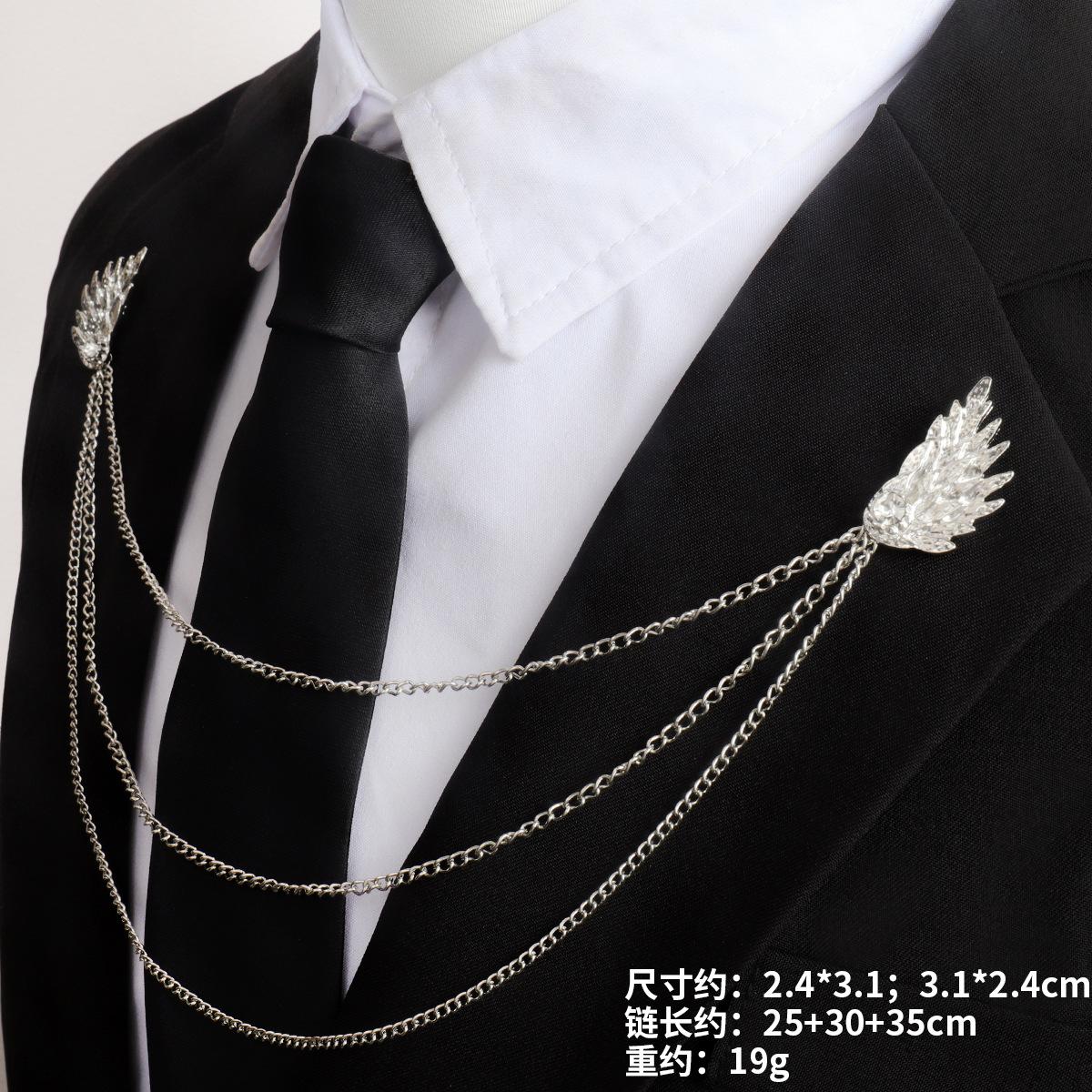 

Мужская цепочка модная крестообразная бахрома со стразами брошь женская рубашка воротник аксессуары