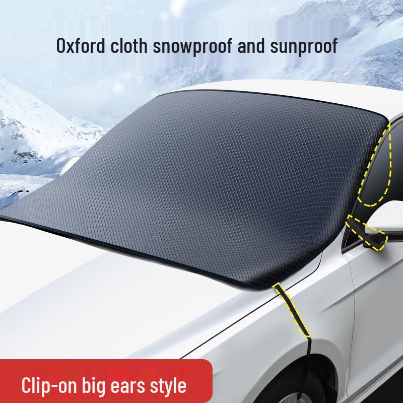 Husă Impermeabilă din Pânză Oxford pentru Parbrizul Mașinii: Protecție pentru tot anul împotriva zăpezii, înghețului și soarelui