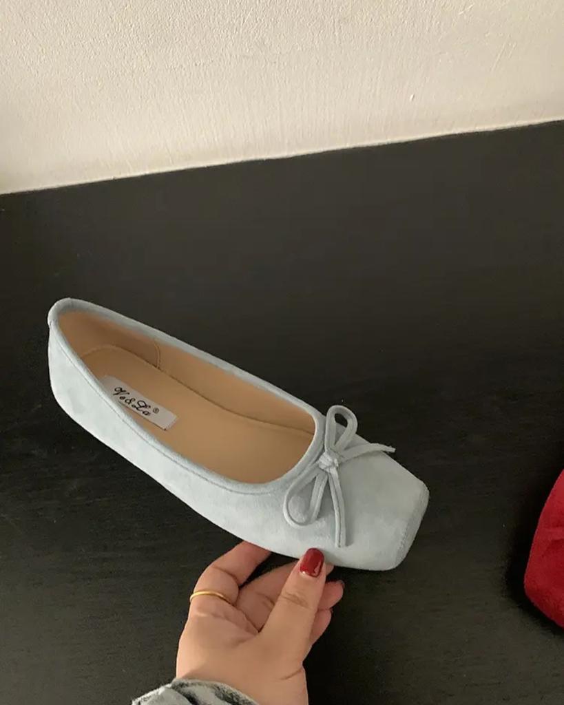 Scarpe basse con fiocco alla francese scarpe da donna rosse scarpe basse singole scarpe da ballo primavera ed estate nuove scarpe da donna scarpe con suola morbida
