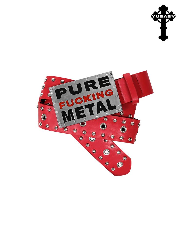 4.5cm Width Rivet Punk Rock Pu Leather Belt Man Woman Hip Hop Vintage Black Red Leather Waist Belt Y2k