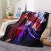1Pc Inuyasha Print Flannel Blanket, High Quality Comfortable for All Seasons, Home Decor, Warmth and Comfort, Perfect for Christmas Gifts