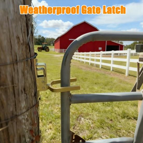 1/2Pcs Heavy Duty Door Lock Galvanized Steel Automatic Spring Lock One-Hand Operation Rust-Resistant Easy Installation Instant Locking Latch