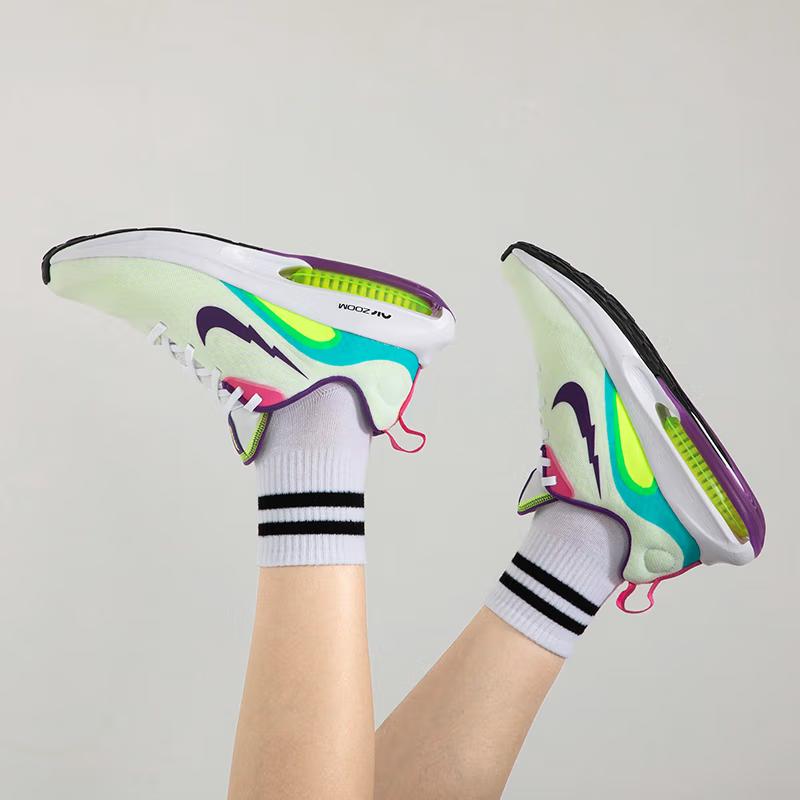 Nike Air Zoom Arcadia 2 SE GS Strike First Kids Sneakers Green White Teal-Nebula FB2356-100