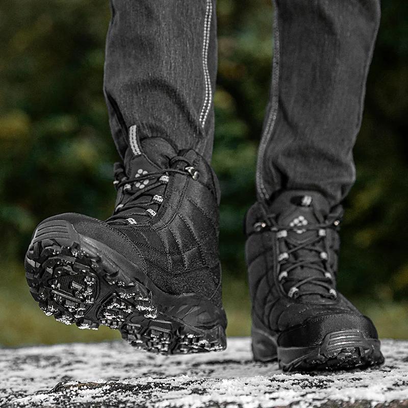 Men Hiking Shoes Men Casual Shoes Outdoor Breathable Anti-slip High-top Boots Men Comfortable Wear-resistant Men Snow Boots