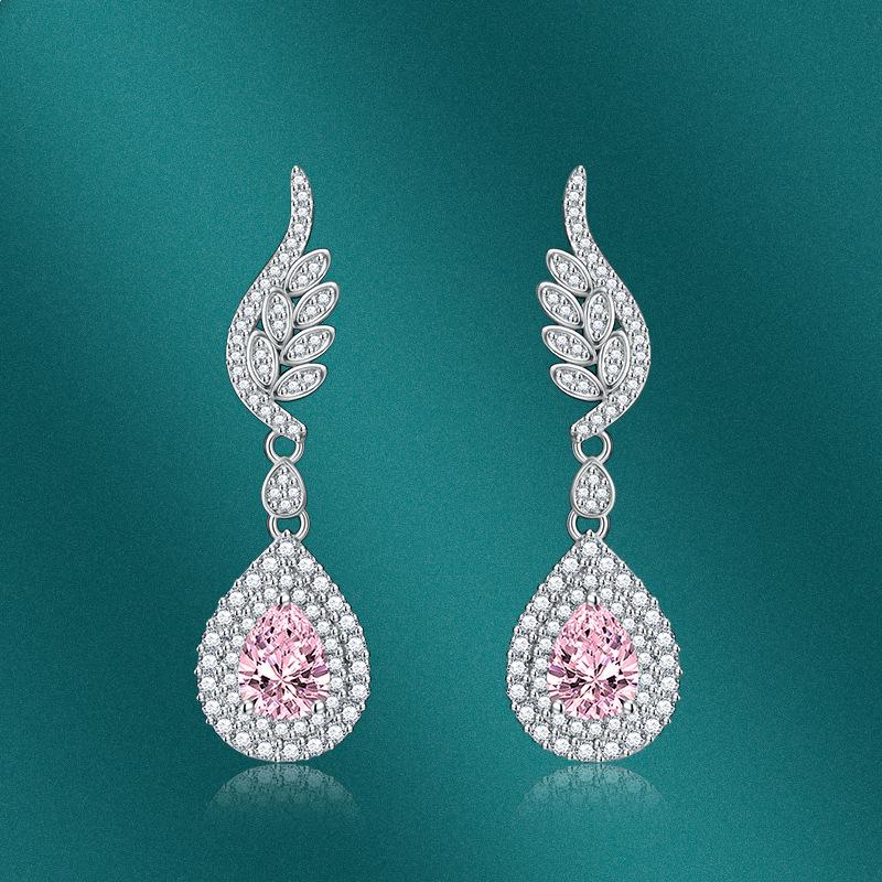 BELLA BOX Longues Boucles d'Oreilles Pendantes Plume Dame Luxe Mariage Fiançailles Bijoux Cadeaux