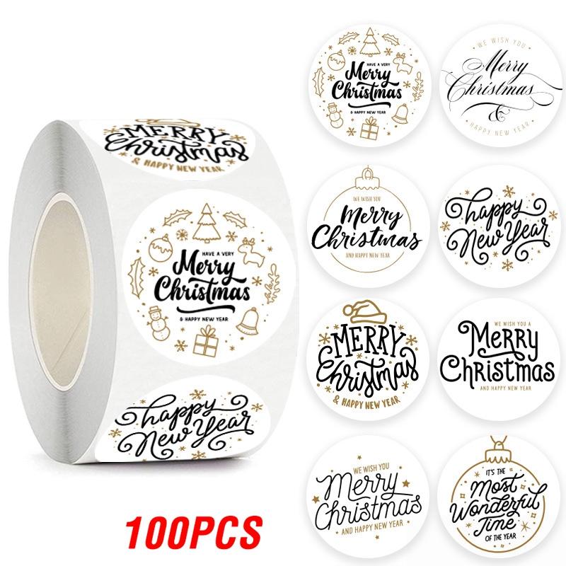100-500Pcs High-Quality Merry High-Quality Christmas High-Quality Sticker High-Quality Christmas High-Quality Party High-Quality Decoration