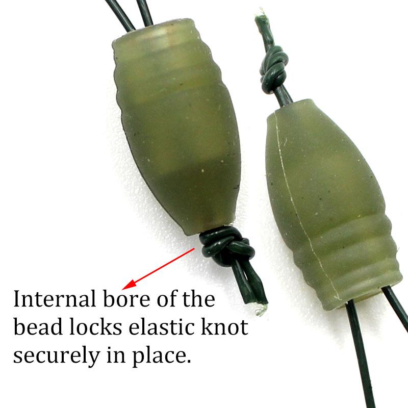 Buy 30Pcs Carp Coarse Stop Bead Fishing Accessories Pole Elastic Dacron