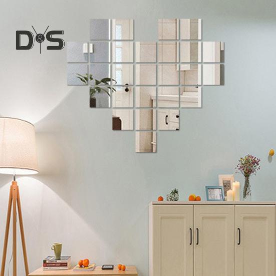 100/200CM Soft Wall Mirror Waterproof Self-Adhesive Full Body Mirror Sheet Shatterproof Living Room Bedroom Bathroom Decoration Mirror Sticker