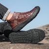 Ręcznie robione buty ze skóry dzielonej Męskie buty codzienne Wygodne botki Męskie duże rozmiary Buty robocze