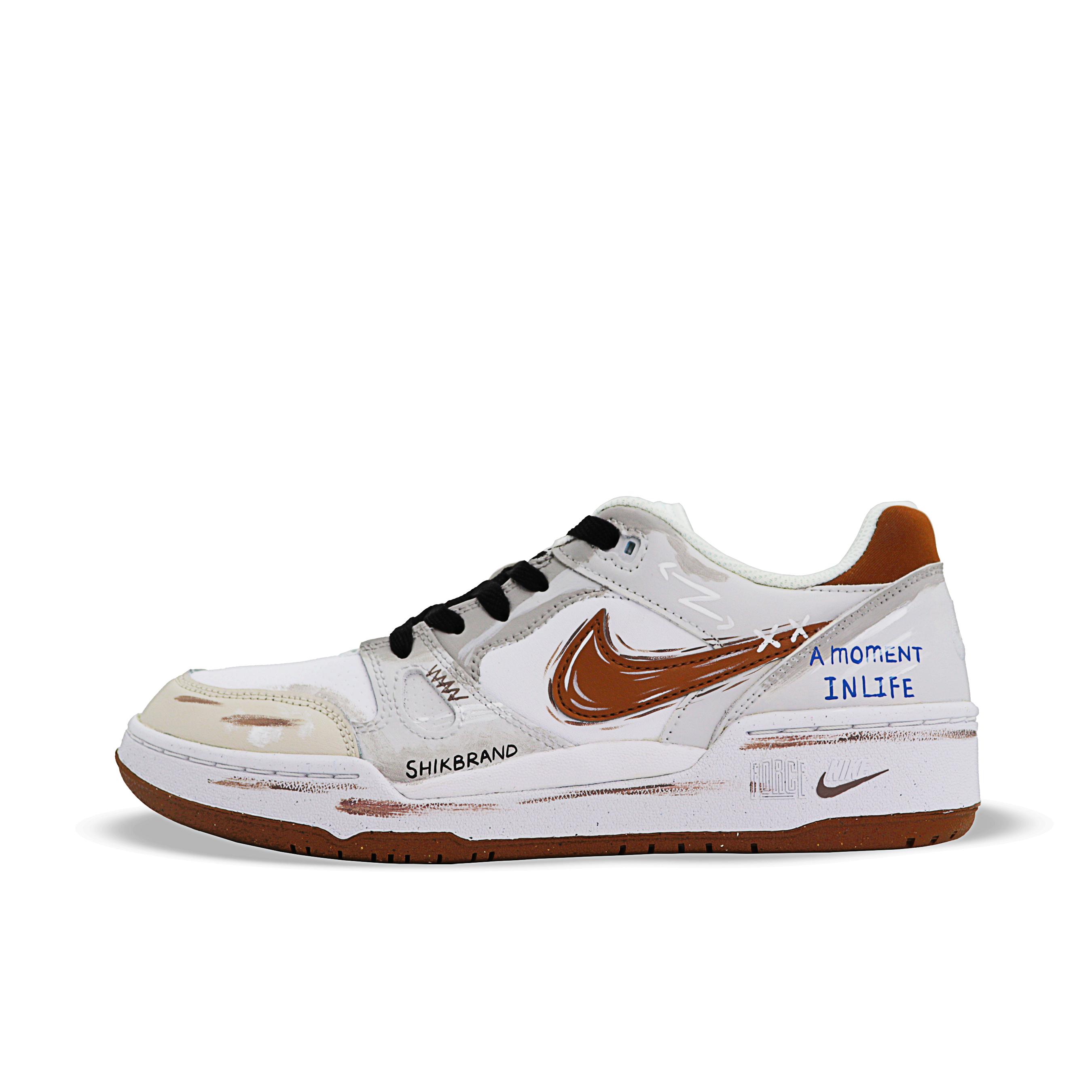 Nike Full Force Abrasion Resistant Support Height Increasing Low top Skateboard Shoes Men s HJ3485-121(Team1651-) 44.5