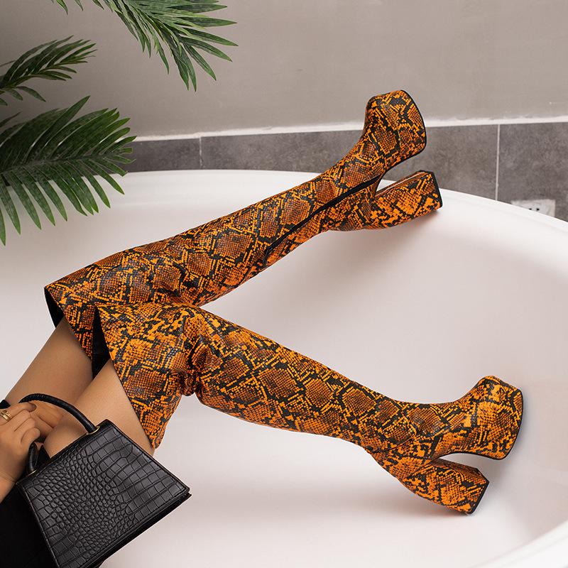 Women's shoes 40-48 large size boots Women's boots 2025 autumn and winter new boots thick-soled thick heel