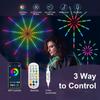 WiFi Bluetooth Smart Fireworks LED Light, 2025 New Smart Fireworks LED Lights Outdoor, Led Fireworks Lights Music/Mic Sync with Firework Launch