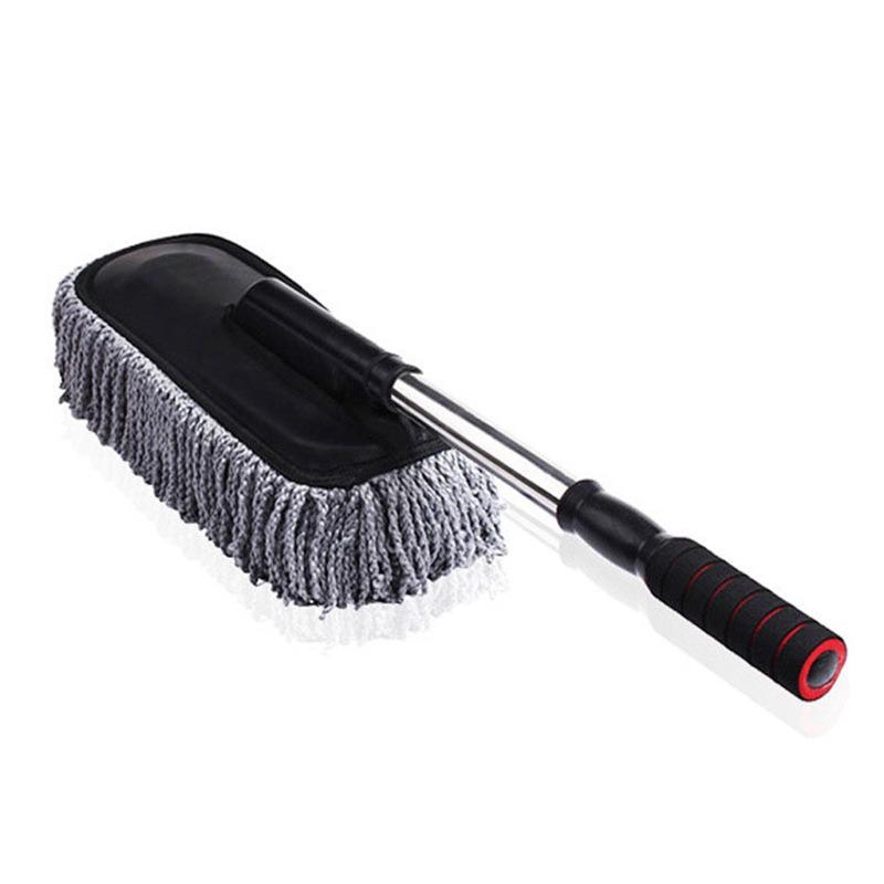 Telescopic Car Wash Brush with Soft Bristles and Milk Silk Head for Dusting and Cleaning