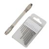 Hand Drill Double Chuck Head Handle Drill Bit Kit Wire Tool Fit 0.3-3.2mm Wire Jewelry Watch Repairing Hand Tool