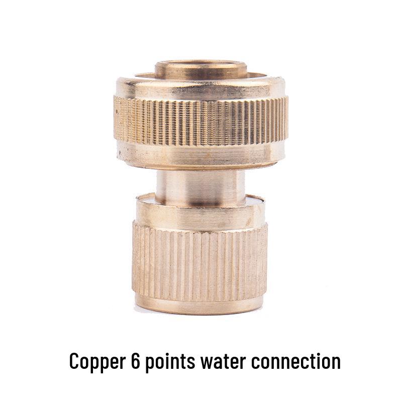 6-Minute Pure Copper Quick-Connect Garden Hose Fitting Connector