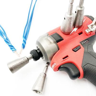 Wire Twisting Stripping Tool 1/4 Inch Hex Shank Cable Wire Stripper Twister Wire Nut Twister Spin Twist Wire Connector Socket