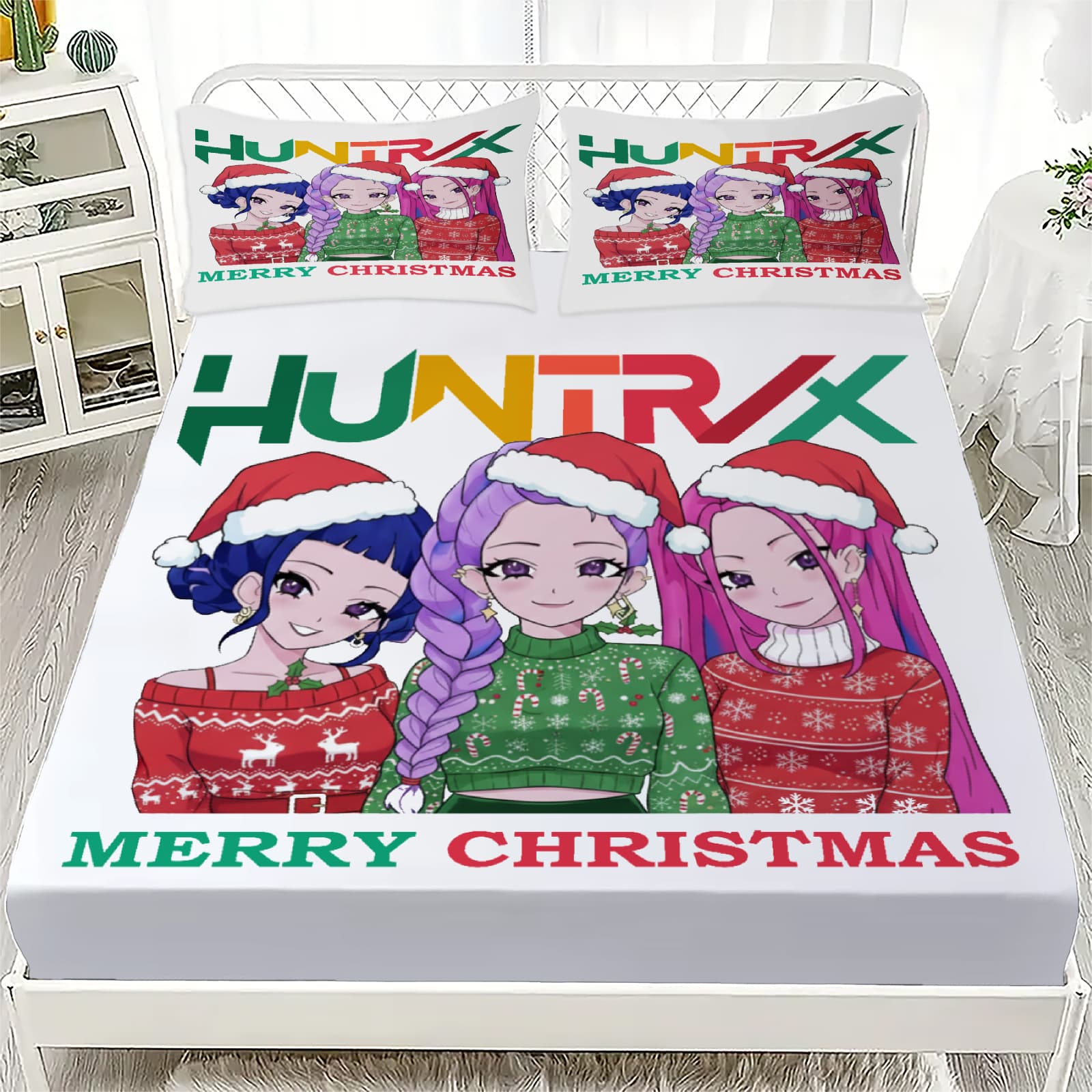 

1 шт. K-POP Простыня на резинке D-Demon H-Hunters Мягкий полиэстер Покрывало для кровати Простыня на резинке Домашний декор Без наволочки 99x190x25cm