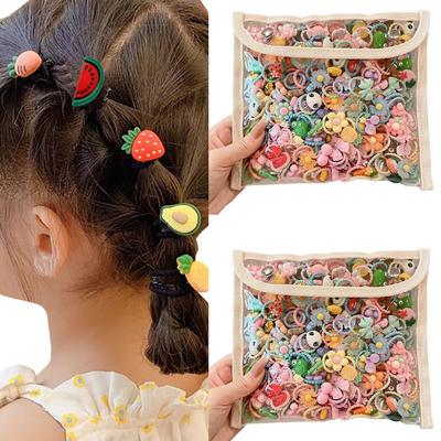 20/30/50/100 Stück Packung Cartoon Niedliche Gummibänder Haarschmuck für Kleine Mädchen Haargummis Kreis Stirnbänder