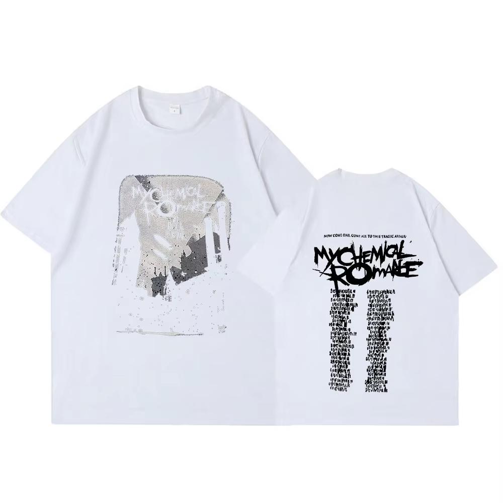 My Chemical Romance Tour Print T Shirt Candle Punk Band Sign Tops Short Sleeve T-shirt Men Cotton T Shirts
