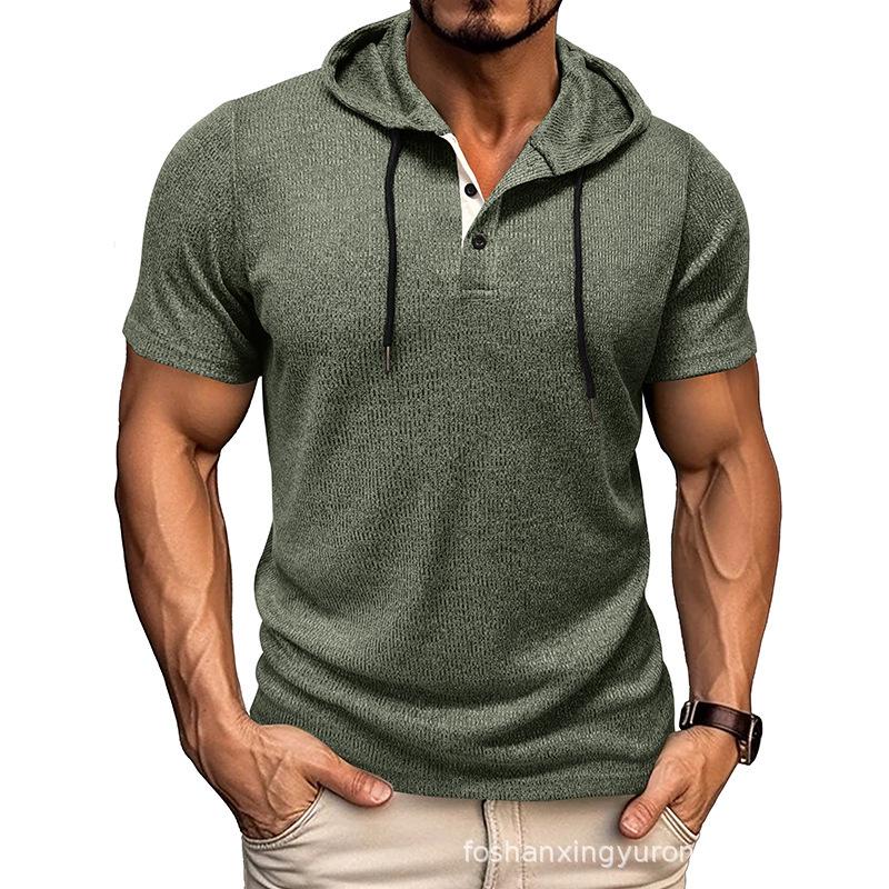 Men s Casual Spring/Autumn Hoodie Pullover Sweatshirt with Drawstring – European/American Style Small армия зеленый